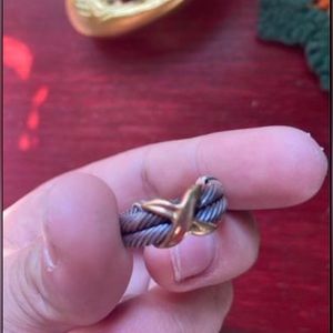 Stamped Vintage David Yurman 18k Gold 925 Sterling Silver Earrings